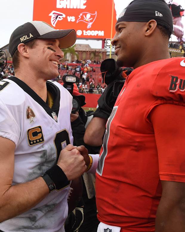 QB Drew Brees and QB Jameis Winston